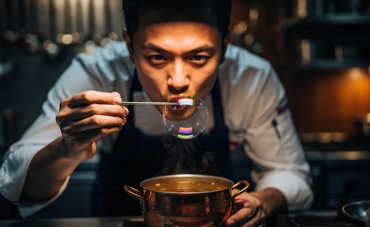 Dieser seltsame Trick mit Seifenblasen hilft Küchenchefs beim Abschmecken von Gerichten, Küchen-Insider erklärt