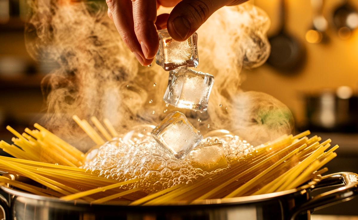 Köche geben heimlich Eiswürfel ins Nudelwasser und der Grund ist genial